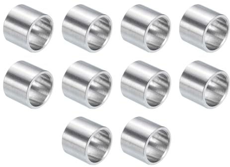 QUARKZMAN 10 Stück Distanzhülsen, 12x15x12mm (IDxODxL) Abstandhalter Rund | aus Edelstahl Unterlegscheiben Lagerbuchsen Distanzscheiben Gewindehülsen