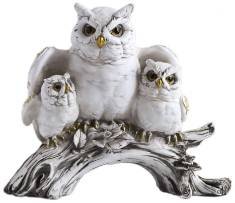 Eulen-Statue, Eule-Statue | Eule Deko Statue - Süße Harzstatue, Außendekoration, Tierschmuck, Moderne Gartenskulptur Tierskulptur für Gartenterrasse Rasen
