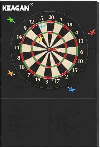 KEAGAN Dartboard-Wandschutz, Eva-Dartboard-Wandschutz, 2,5 cm Verdickt, Selbstklebend, Gespleißt, Wandumrandung, Dart-Rückwand, Korkbrett-Wandschutz für Dartboard(6PCS)