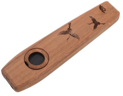 Toyvian Holz Kazoo für Erwachsene Vielseitiges Holz Blasinstrument Einfach zu Bedienen zur Musikbegleitung und Partner für Ukulelen
