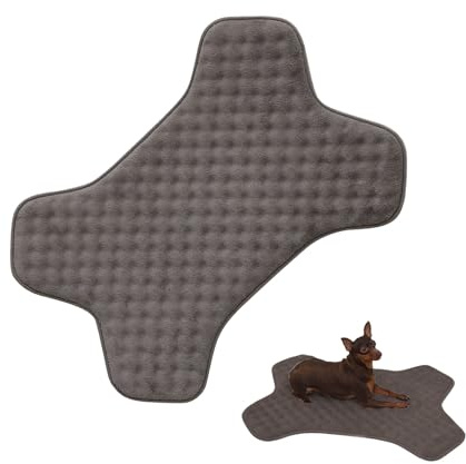 Cama Indestructible para Perro, Lavable a máquina, colchón para Cachorros con de Hueso, 27.95 x 19.29 x 1.18 Pulgadas, Almohadilla Antideslizante Resistente a Las mordeduras para Dormir y