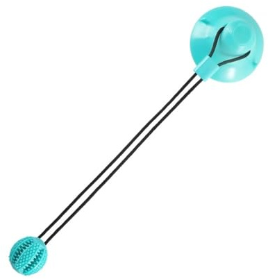 CHUANYGU Interactive Suction Cup Dog Toy for Tug of War and Treat Dispensing - Durable Chew Resistant Rubber Puppy Toy for Small Medium Dogs with Dental Cleaning Benefits(Blue)