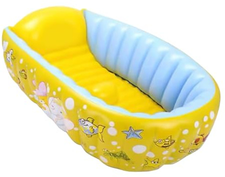 UTHCLO Bañera Para Bebés Inflable De Color Amarillo Como Piscina Para Bebés Interiores Bañera Portátil Para Uso Doméstico