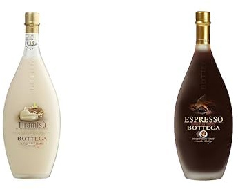 Bottega Crema di Liquore al Tiramisù - 500ml & Espresso Liquore al Caffè - 500ml
