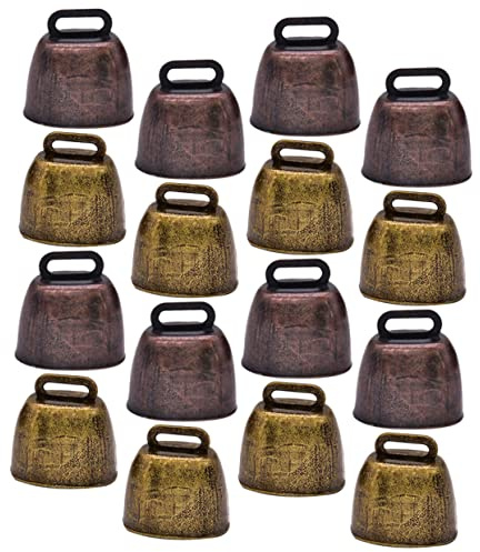 Toyvian 18pezzi Campanelli in Rame Per Mucche Campanelli Per Pascolo Decorazioni Per Da Porticina Sonori Per Pecore in Metallo Per Bovini
