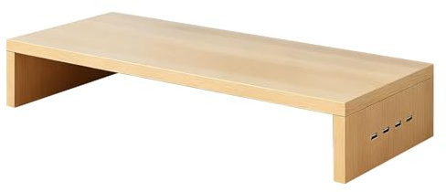 Monitor Stand Riser - Svart skrivarskärmshylla, arbetsorganisatör, stativ för bärbar dator, pålitligt skrivbord med praktisk byggstil | Skrivare