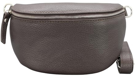 Brise Art SAHEL Damen Bauchtasche Echtleder Handgefertigt Crossbody Bag | Damen Umhängetasche, Echtes Leder, Schultertasche mit Ledergurt, 2 Fächer, Wasserabweisend, Made in Italy