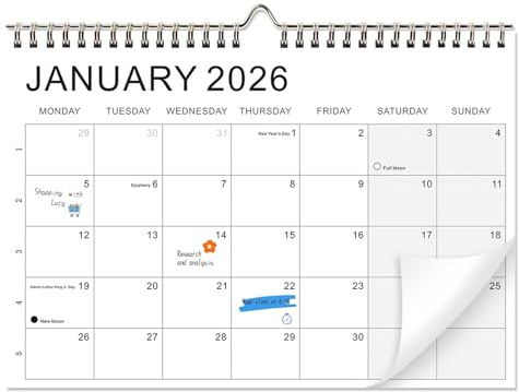 InfiniZer 2026-2027 Wall Calendar 18 Months (Jan 2026 - Jun 2027) | Monthly Planner & Organizer for Home, Office, Family Planning