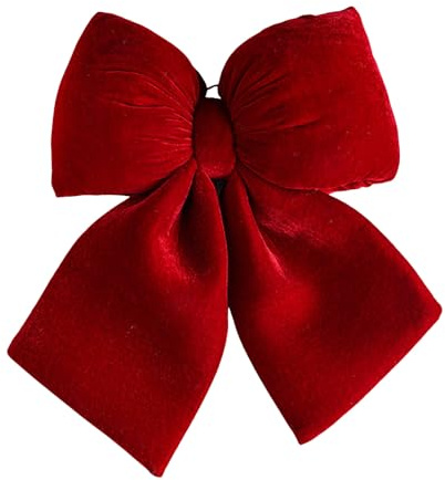 33CM Large Christmas Velvet Bow For Christmas Tree Garland Wreath Door And Outdoor Christma Tree Ornaments Xmas Wreaths Bows for Gift Wrapping Holiday Party Decor