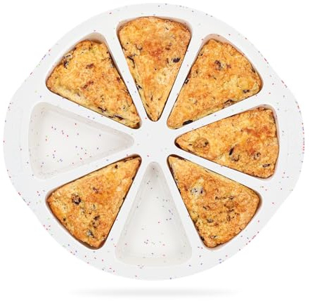 Vinino Silicone Scone Pan with Reinforce Frame, 8-Cavity Triangle Cake Mold