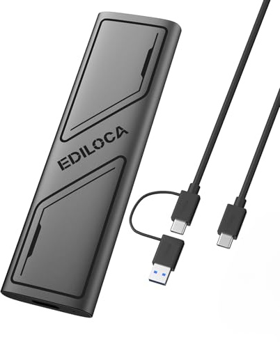 Ediloca EP1000 External Hard Drive 2TB,Portable Ssd,External Solid State Drives Up to 1000MB/s Read, Storage Expansion, Compatible w/USB-C Smartphones, PC, Mac, Tablets, Sleek & Sturdy Design