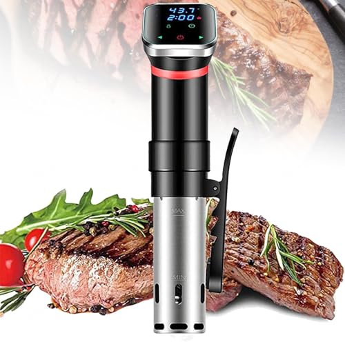 Máquinas Sous Vide, Cocedor Sous Vide 1100 W IPX7 Circulador térmico sumergible resistente al agua con pantalla digital, temperatura y temporizador para reuniones familiares.