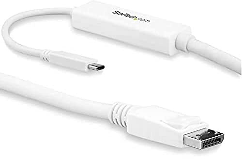 StarTech.com 3m USB-C auf DisplayPort Kabel - 4K 60Hz - Thunderbolt 3 kompatibel - USB Typ C Kabel - Weiß -
