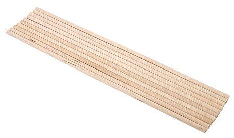 Joyzan Holzstäbe, Rundhölzer Holzstock Bambusstäbe Holzstäbchen Deko Rundstäbe Stäbe Basteln Holzstange Stäbchen Bastel Stock Bastelstäbchen Heimwerkerprojekte Holzarbeit Dekoration DIY, 10 Stück