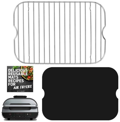 Accessoires pour friteuse à air comprimé Ninja Foodi Smart XL 6 en 1 FG551 et accessoire de doublure réutilisable pour barbecue d'intérieur et friteuse à air, cuisson et déshydratation, acier