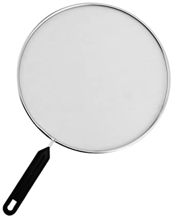 IMIKEYA Stainless Steel Kitchen Sieve and Food Serving Strainer Handle, Multifunctional Mesh Colander for Baking and Cooking, Handheld Oil Separator Suitable for Home Kitchen Use