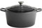 APS 88307 Cacerola con tapa 5 STARS, cazuela de hierro fundido, apta para inducción, resistente al horno, incl. soporte para tapa, Ø 28 cm, 6 litros, antracita