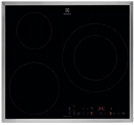 Electrolux LIT6346M Piastra a induzione, 60 cm, 3 Zone di cottura, Funzione Pausa, 3 Livelli di Intensità, Funzione PowerBoost, Riscaldamento Rapido, Sistema Hob2Hood, Timer, Telaio Inox