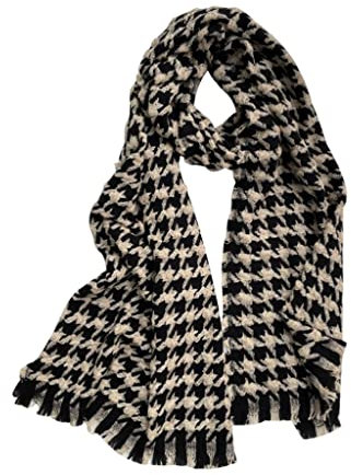 BOGAZY Winterschal Schal Nachahmung Kaschmirschal for Frauen Plaid Black und Beige Hahnentritt Wrap Schals Warme Dicke Lange Frauen Tücher und Schals Schal Schaal Schals TüCher