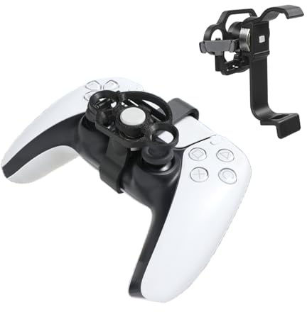SHEAWA Mini Steering Wheel Joystick Compatible with PS5 and Xbox Controllers, Universal Racing Game Accessory for Enhanced Driving Simulation (For PS5)