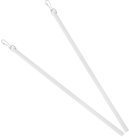 BETOOKY 2 Stück Acryl Gardinenstangen mit Haken, Manuelle Zugstangen | Schleuderstab für Gardinen 150cm, Zubehör für Gardinenzugstangen, Ersatz für Gardinenzugstab