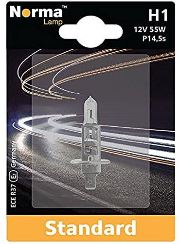 Norma 210651-201 H1 Halogen Scheinwerferlampe-Einzelblister 12 V 55 W P14