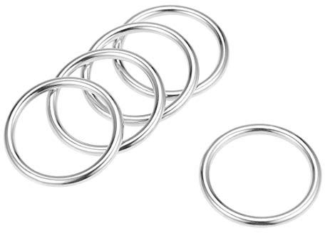 sourcing map Stk. O Ring Schnalle Zinklegierung für Hardware Tasche Kunst DIY,(mm) pistolen