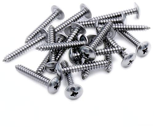No.10 x 1 (4.8mm x 25mm) Pozi Flanged Self-Tapping Screw - Stainless Steel (A2) (Pack of 20)