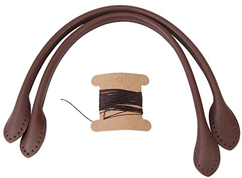 Hztyyier Handtaschenriemen, Taschengriff Echtes Leder Ersatz 2er Set für DIY Handtaschen Zubehör, Braun Schwarz Beige