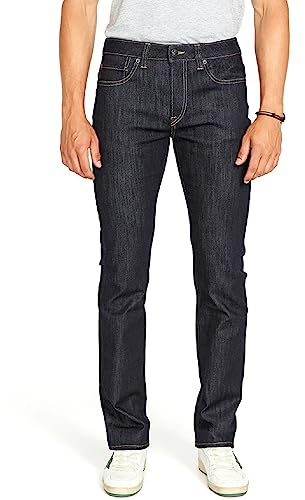 Buffalo David Bitton Straight Six Jeans, Risciacquare Indaco, W33 / L34 Uomo