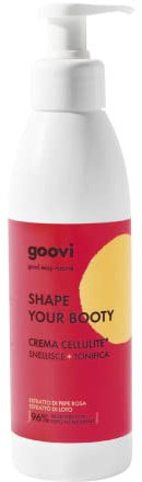 Goovi, Shape Your Booty, Cellulite-Creme, strafft und strafft, reduziert Cellulite und Orangenhaut, 240 ml