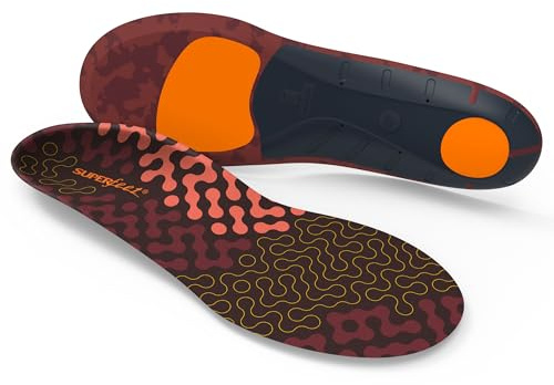 Superfeet Run Cushion Low Arch Insoles for Runners with Low Arch Support - 5.5-7 Men / 6.5-8 Women