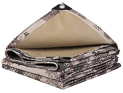 Tarpaulin Heavy Duty wasserdichte Tarnung Tarpaulin Heavy Duty，4 X 3 M Camo Tarps，Geeignet für wasserdichte Gartenarbeit Angeln Hängematte Regen Fliegenzelt Tarp Footprint Shelter
