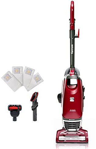 Kenmore BU3040, Intuition Lite Bagged Upright Vacuum Lightweight Cleaner 2-Motor Power Suction with HEPA Filter, 3-in-1 Combination Tool, Handi-Mate for Carpet, Floor, Pet Hair, Red W/No Lift-up
