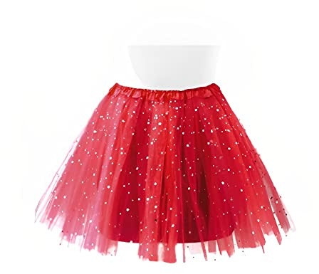 PLUS HOME Disfraz falda tutú con estrellitas brillante, talla pequeño.