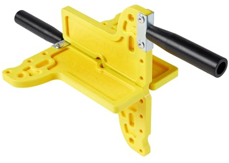 Fiber Winder for Flat Drop Cable - Handheld, Ambidextrous Cable Coiler for Efficient Cable Management and Storage, High Visibility Yellow, Holds up to 200ft