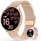 RifePhi 2024 Montre Connectée Femme avec Appel Bluetooth, écran HD 1,39'' HD Smartwatch, SpO2/Cycle Menstruel/IP68/Cardiofréquencemètre Tension/100+ Modes Sport iOS Android (Or Rose)