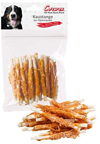 Corwex Kaustange (9x200g, Huhn) mit Fleisch ummantelt, Getreidefreie, Premium Kausnack für Sensible Hunde