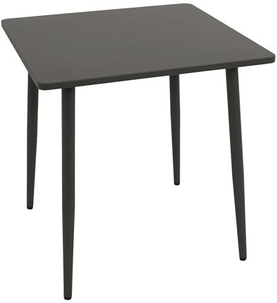 DEGAMO Bistrotisch Gartentisch Denver 70x70cm quadratisch, Metall/Stahl anthrazit, Indoor und Outdoor
