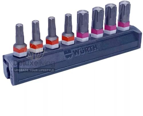 Würth 1/4 Zoll Bit Satz 8 Teile - 4x RW20 + 4x RW40 Bitriegel Set für ASSY Schrauben 0614400012