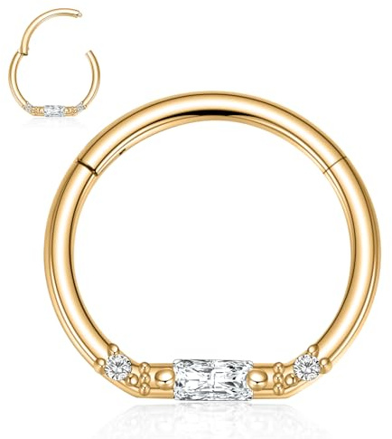 AROWRO Septum Ring 316L Chirurgenstahl Nasenring Daith Tragus Helix Rook Piercing Schmuck Knorpel Ohrringe für Frauen Männer