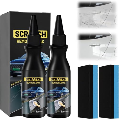 2 PCS Entferner für Autos,2025 Schneller Kratzerentferner für Autos, Tiefen Kratzer Reparatur Creme, Auto Kratzerentferner Paste mit Anti-Kratzer Schutz, Entfernt Kratzer Effektiv und Schnell