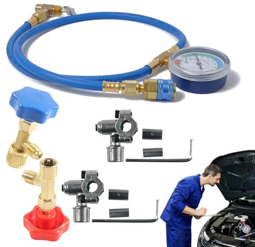 Kit de recarga de CA R134A | Herramienta de reparación de cables de automóvil | Reparación de cables de coche, reparación de diagnóstico, reparación de diagnóstico, reparación de reparación de