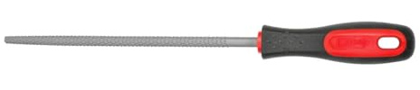 Escofina - escofina redonda de 10 con superficie entre fina, ideal para ajustar y dar forma a materiales como madera y plástico.