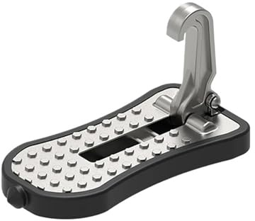 voiture support pied Barre de toit pliable pour voiture, marchepied universel, crochet de verrouillage, pédale auxiliaire, échelle de bagages pour toit automatique pédale pied(Standard In Silver)