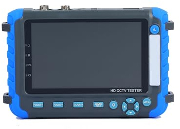 Tester per telecamere CCTV, Tester for telecamera di sicurezza CCTV coassiale HD da 8 MP AHD TVI CVI CVBS for telecamere alimentato DC12V portatile video 5 pollici