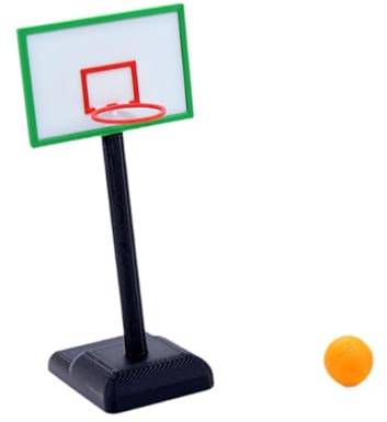 KiBcsLic Puppenhaus Miniatur Basketballkorb mit Ball, Kreatives Mini Modell Im Maßstab 1:12