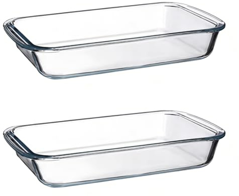 Premium Clear Glass Bakewares Set Oven Proof Cookware for Microwave Oven Use with Easy Cleaning Smooth Front Multifunctional Bakewares