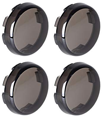 NTHREEAUTO Smoke Bullet Turn Signal Light Lens Cover Compatible with Harley Sportster Street Glide Road King Softail, Qty 4