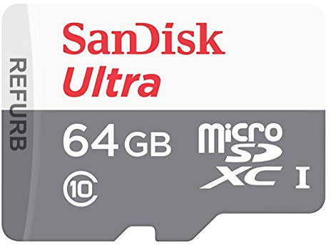 SanDisk Class 10 MicroSDHC Ultra Android Memory Card (Refurbished) 64 GB